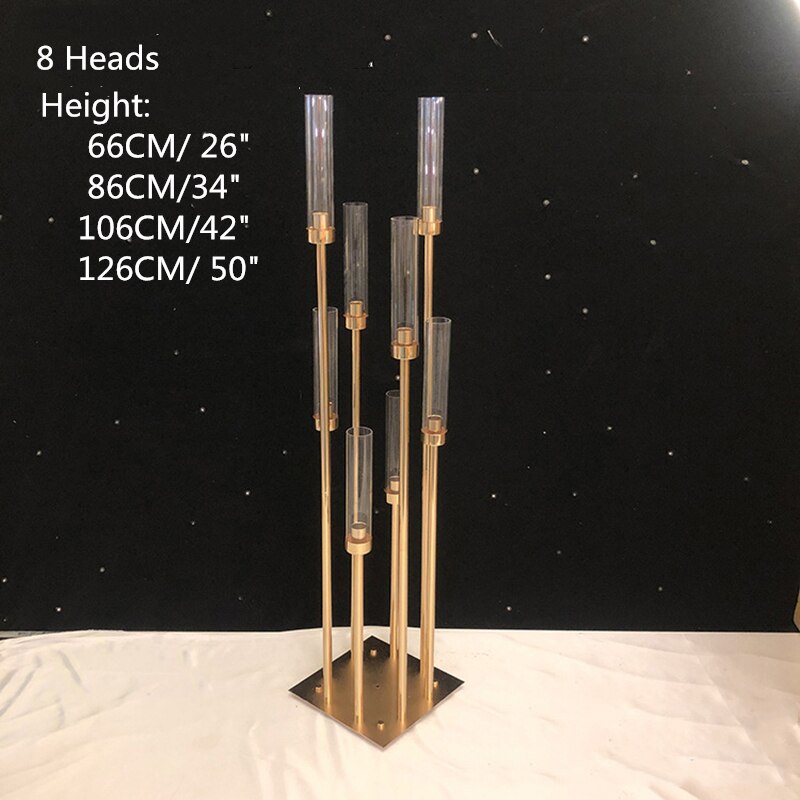 Set of 10 Gold Metal Candle Holders