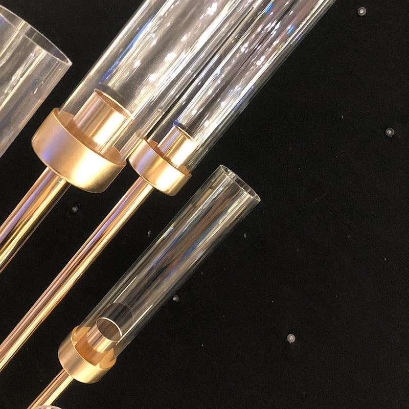 Set of 10 Gold Metal Candle Holders